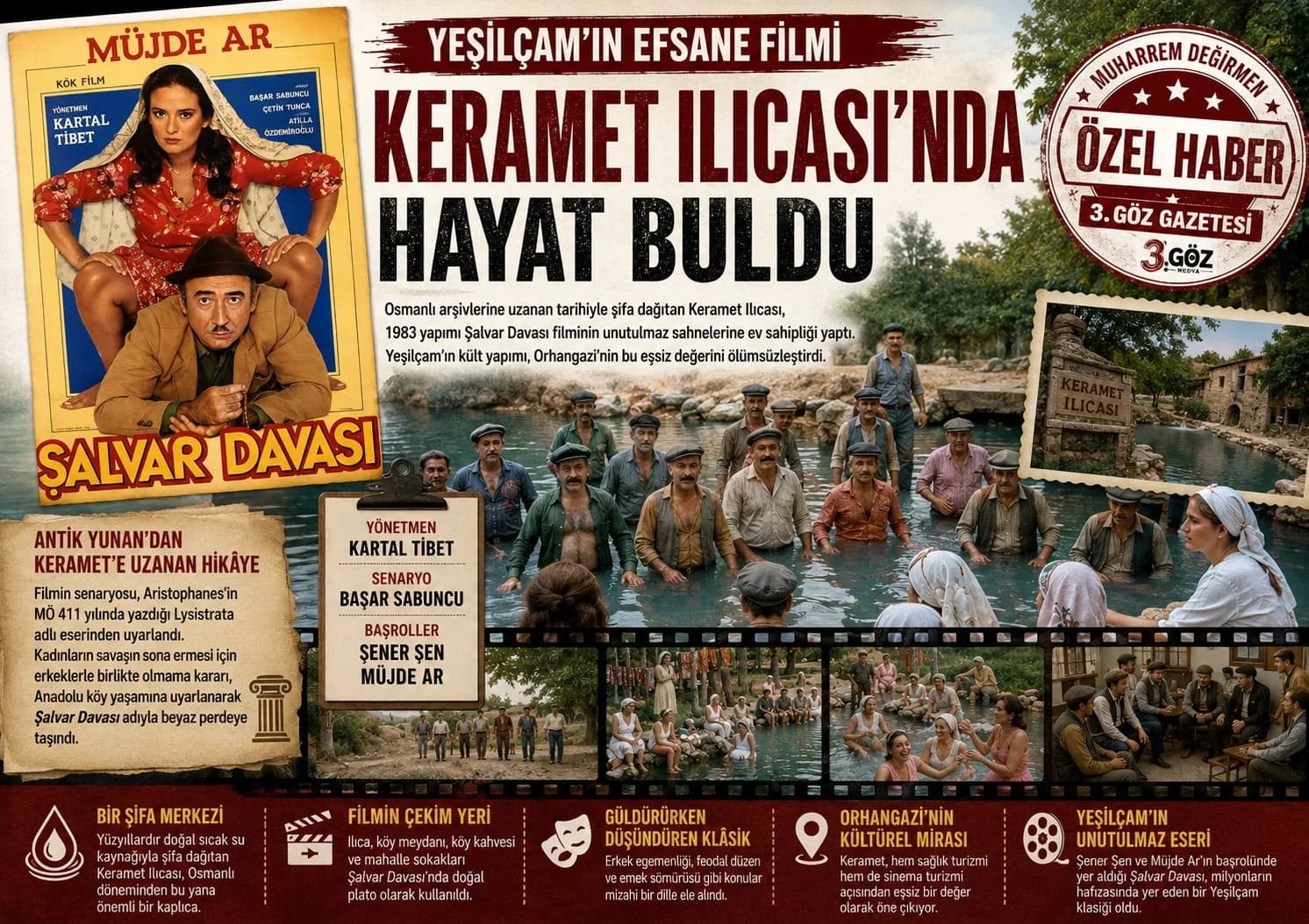 YEŞİLÇAM'IN EFSANE FİLMİ KERAMET ILICASI'NDA ÇEKİLDİ