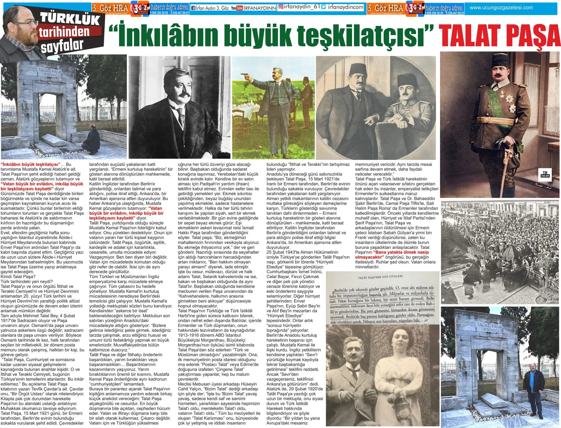 “İnkılâbın büyük teşkilatçısı” TALAT PAŞA